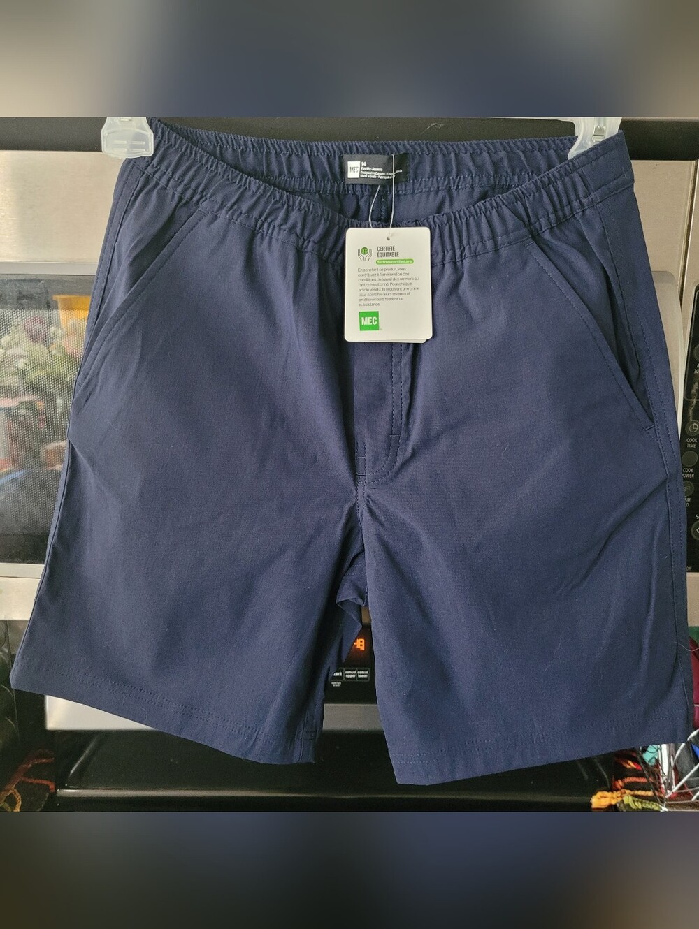 MEC Navy Blue Elastic-Waist Kids Shorts